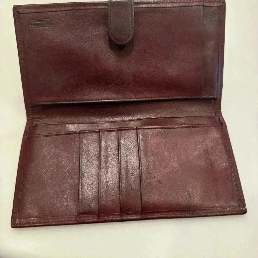 RARE Coach Vintage Brownish Tan Leather Wallet Snap Close 1980’s